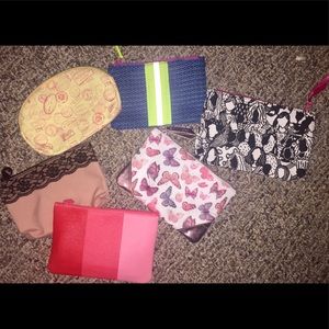 6 Small Makeup/Accessory bags